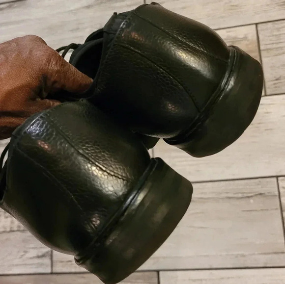 THEORY Men's black calfskin leather lace-up round toe minimalist oxfords 8.5 - Picture 6 of 16